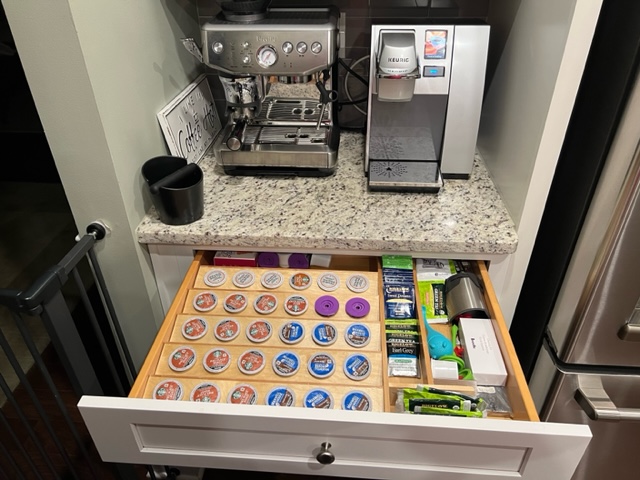 kitchen remodel coffee center